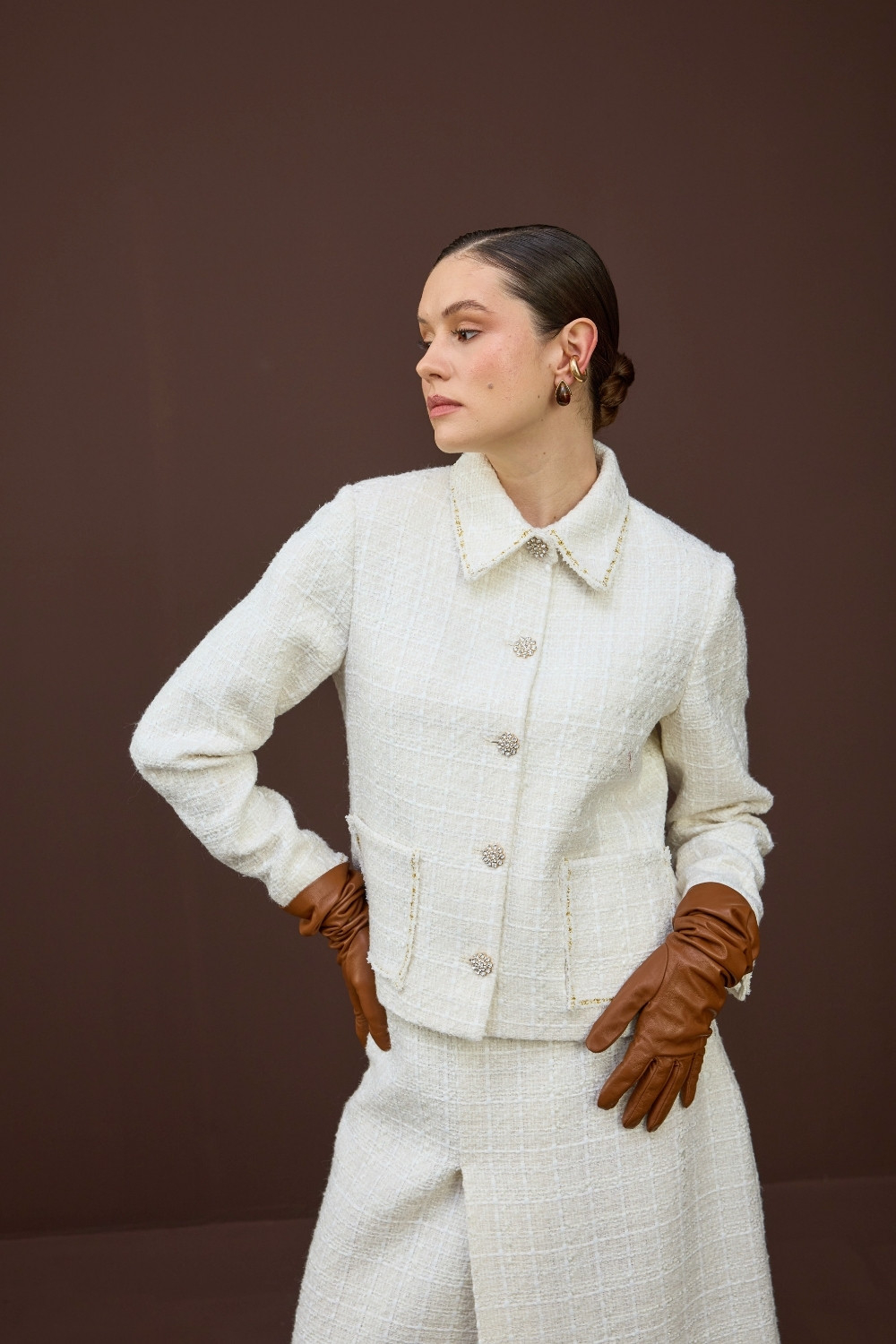 TÜVİT CEKET TAKIM EKRU - 11