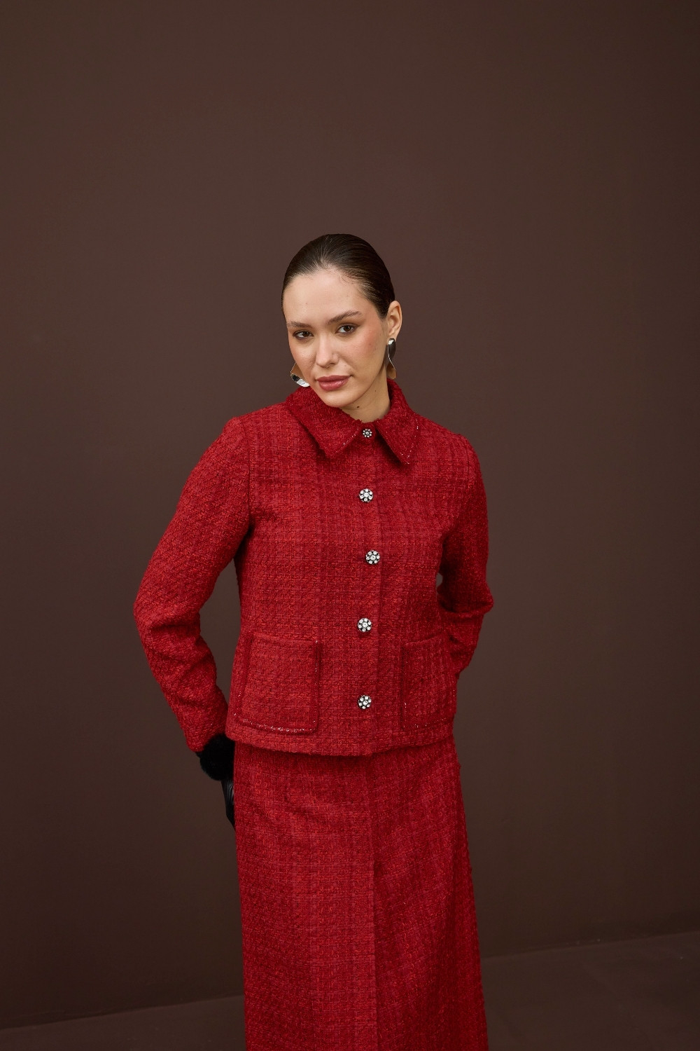 TÜVİT CEKET TAKIM KIRMIZI - 4