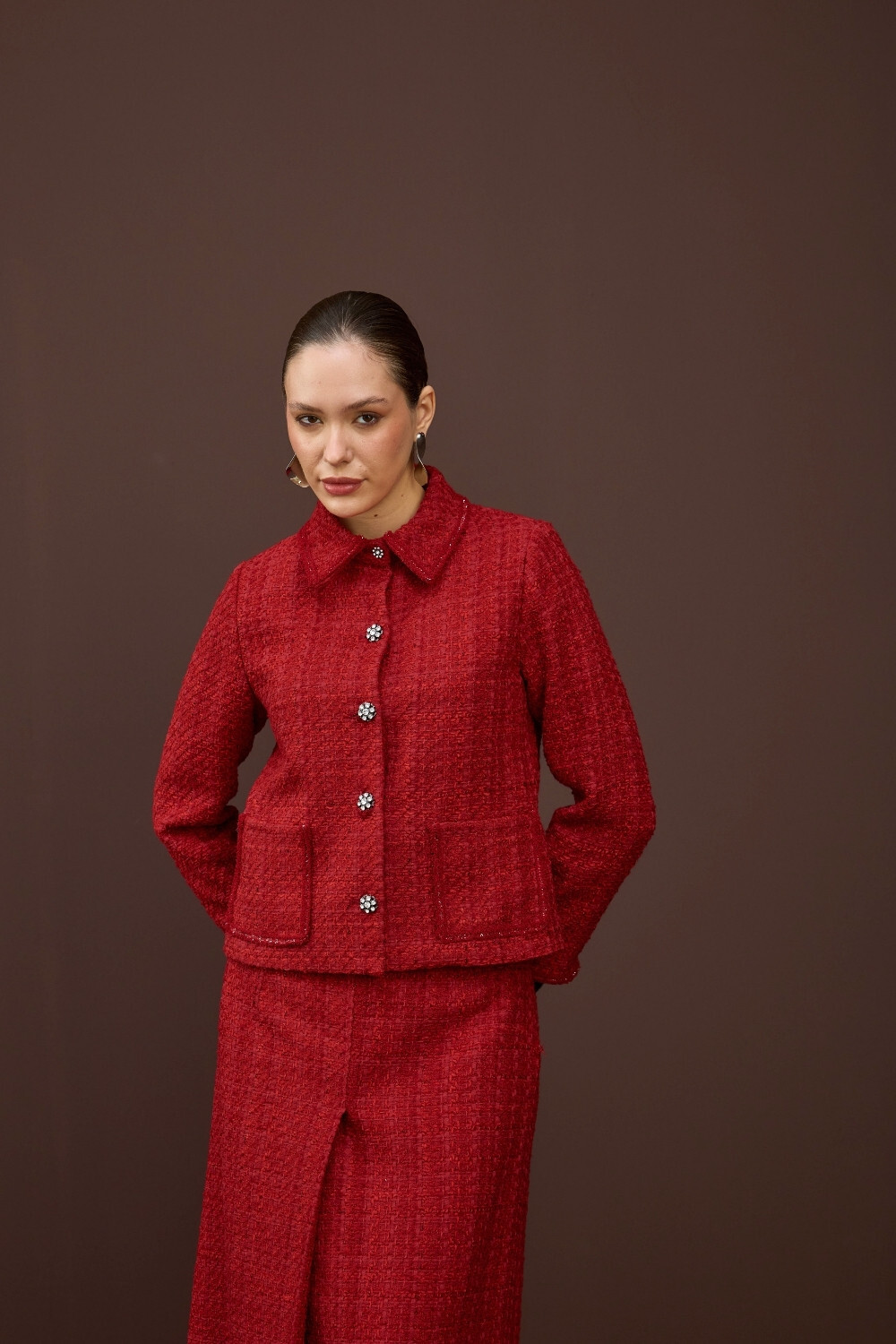 TÜVİT CEKET TAKIM KIRMIZI - 5