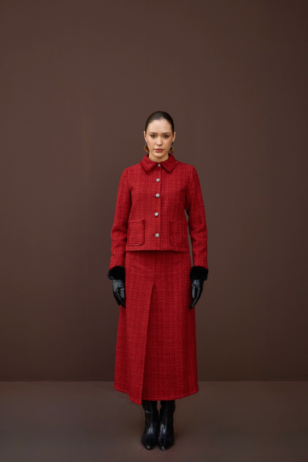 TÜVİT CEKET TAKIM KIRMIZI - 1