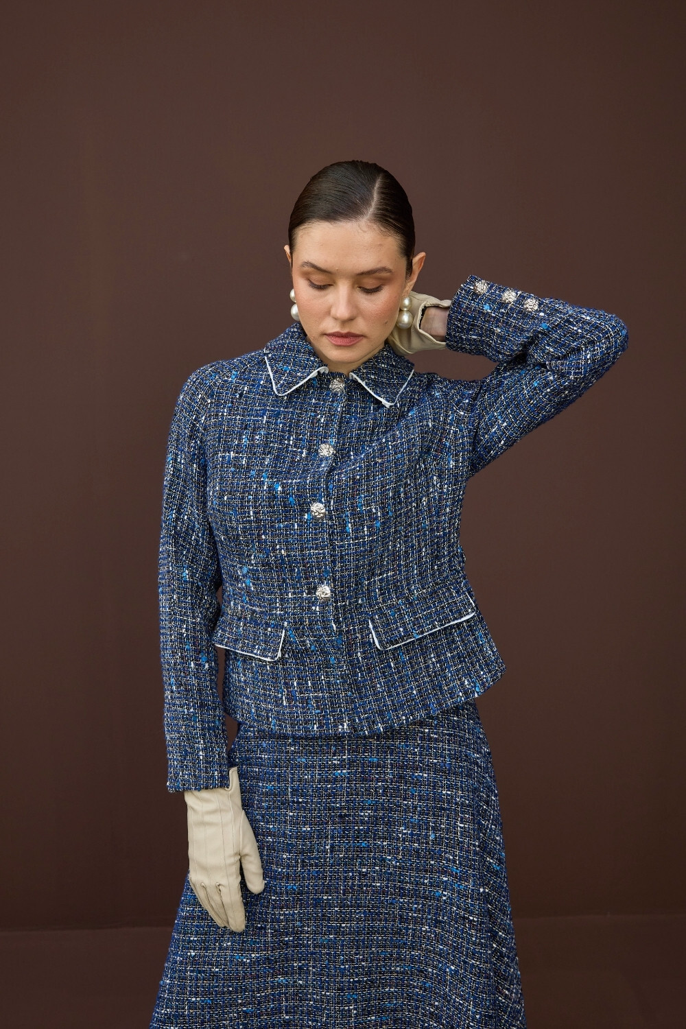 TÜVİT BİYELİ CEKET TAKIM LACİVERT - 4