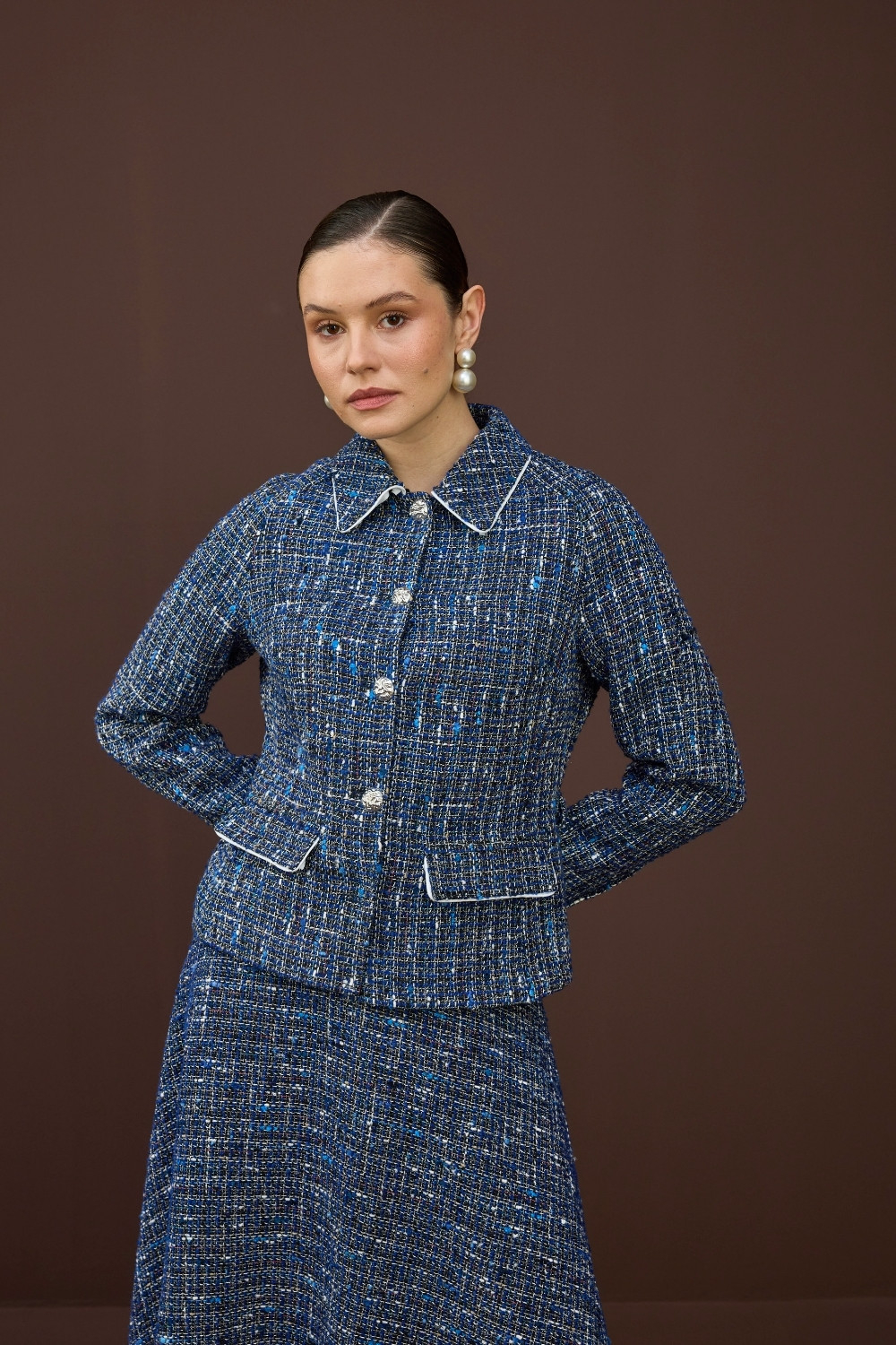 TÜVİT BİYELİ CEKET TAKIM LACİVERT - 2