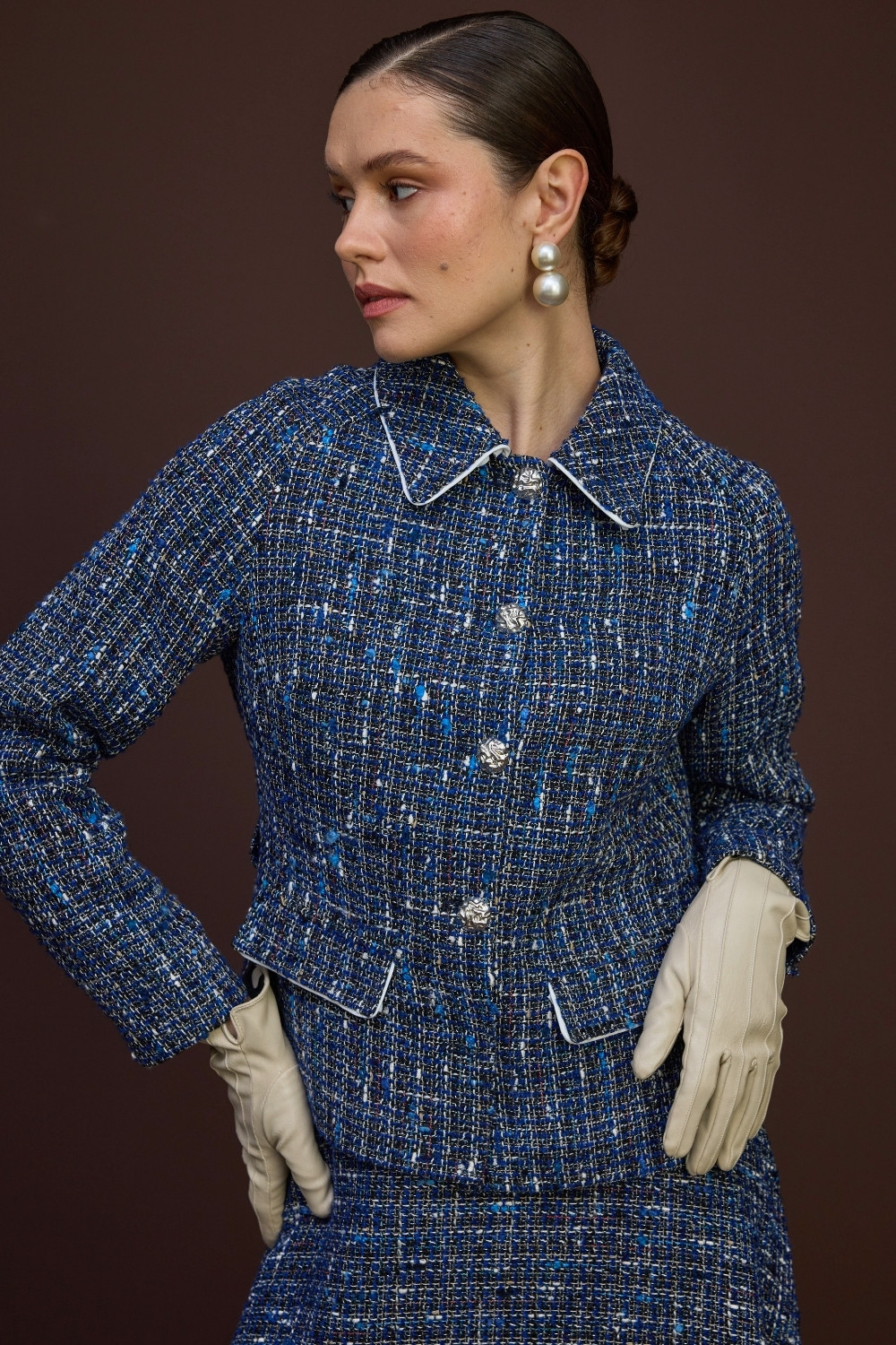 TÜVİT BİYELİ CEKET TAKIM LACİVERT - 6