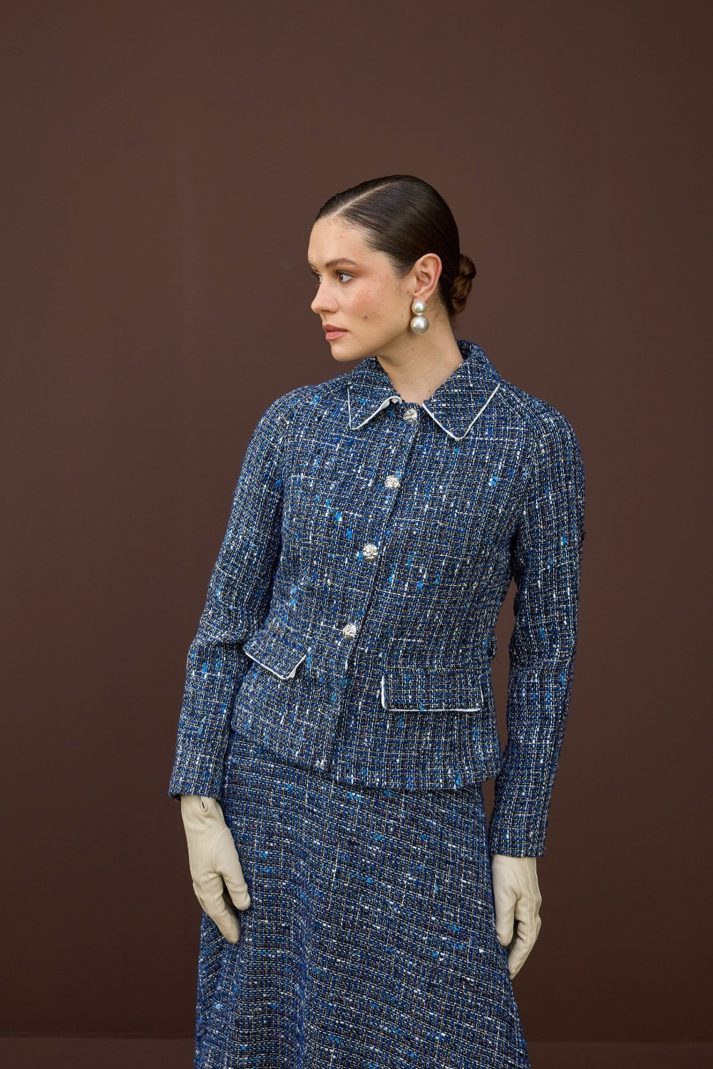 TÜVİT BİYELİ CEKET TAKIM LACİVERT - 8