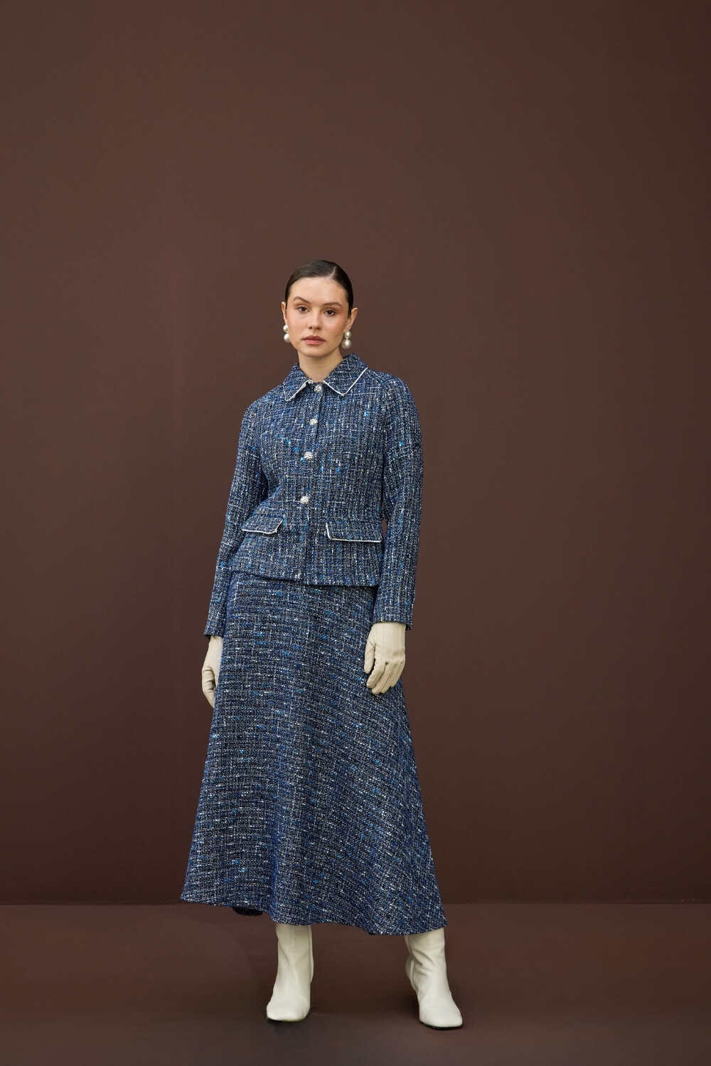 TÜVİT BİYELİ CEKET TAKIM LACİVERT - 3