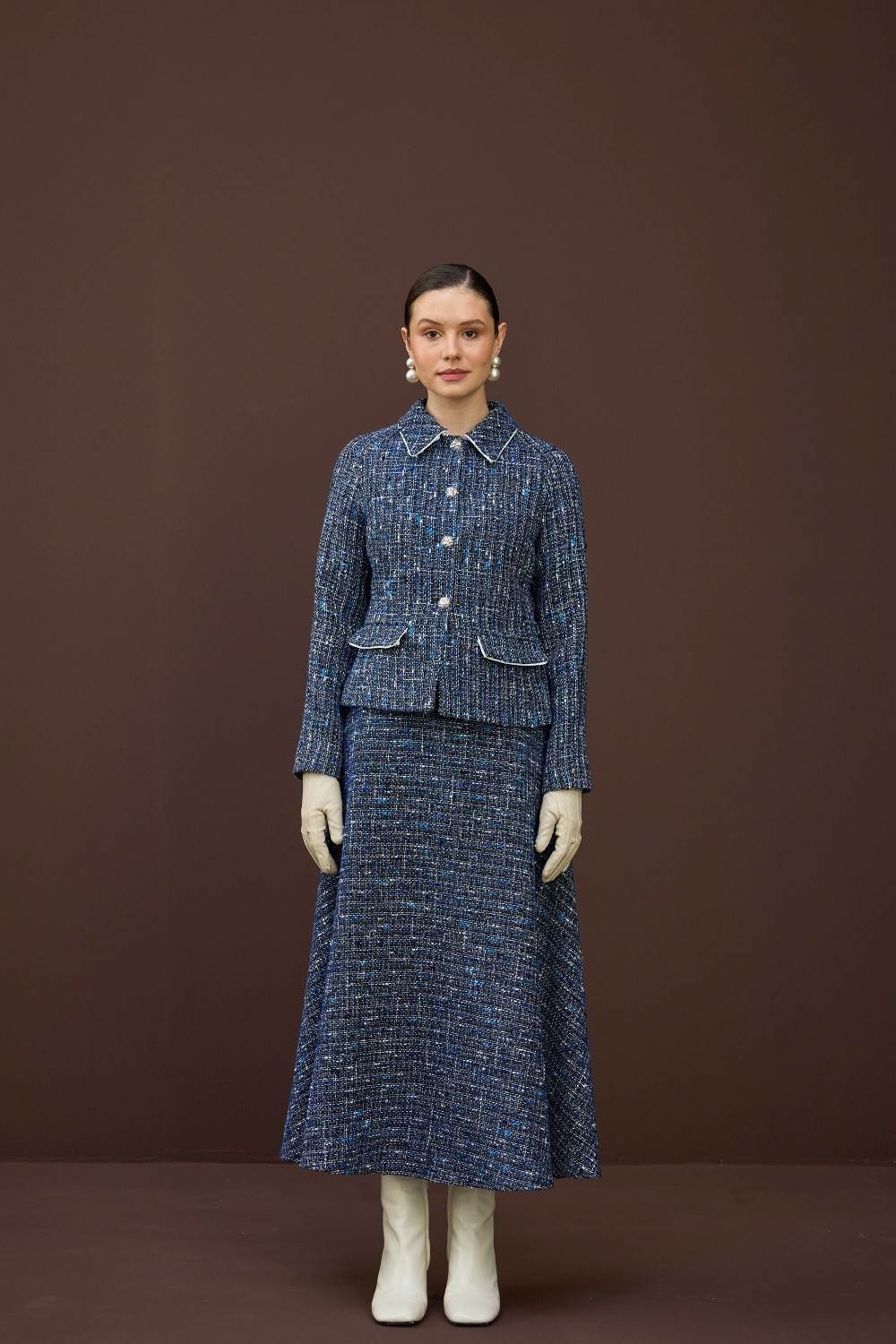 TÜVİT BİYELİ CEKET TAKIM LACİVERT - 9