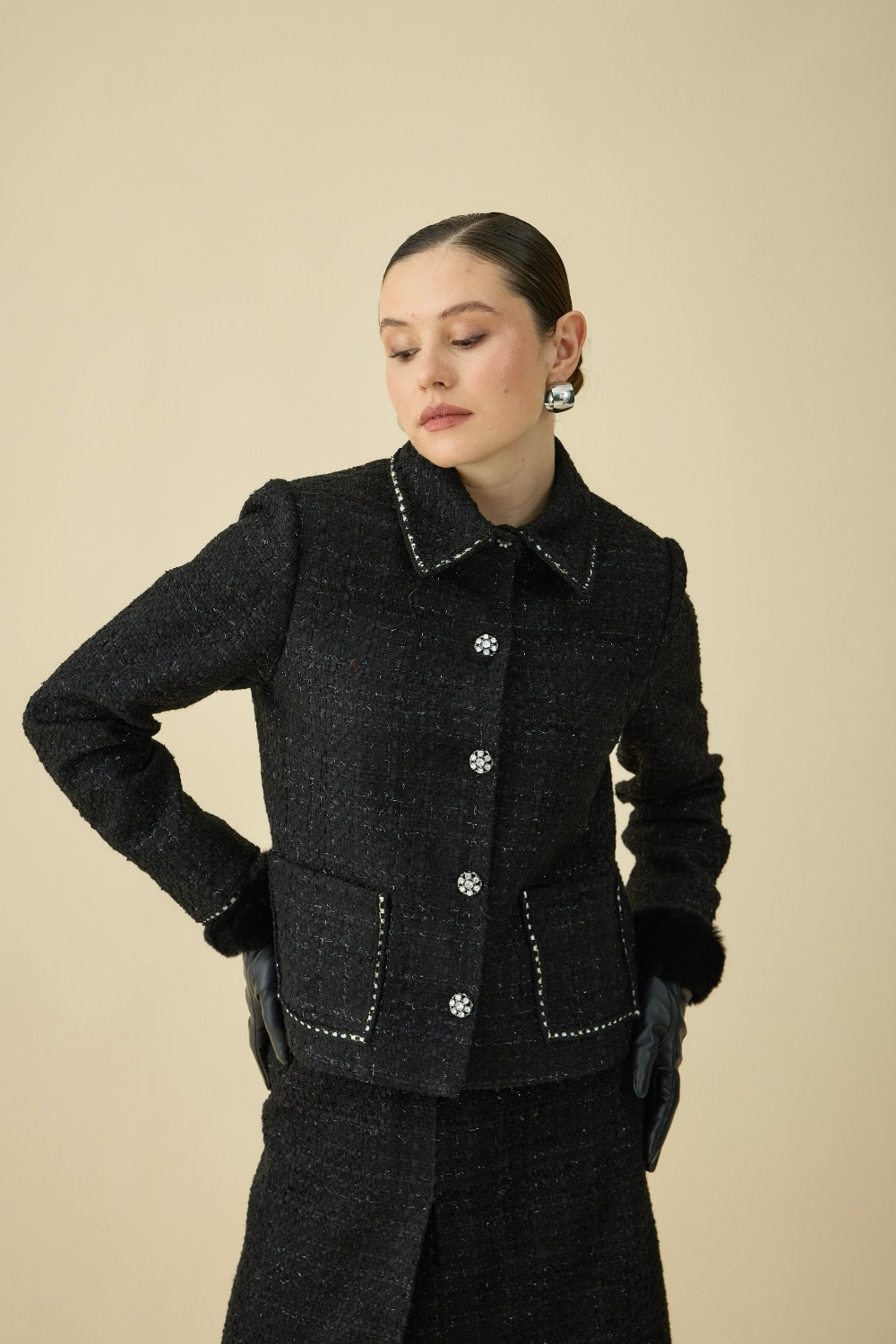 TÜVİT CEKET TAKIM SİYAH - 6