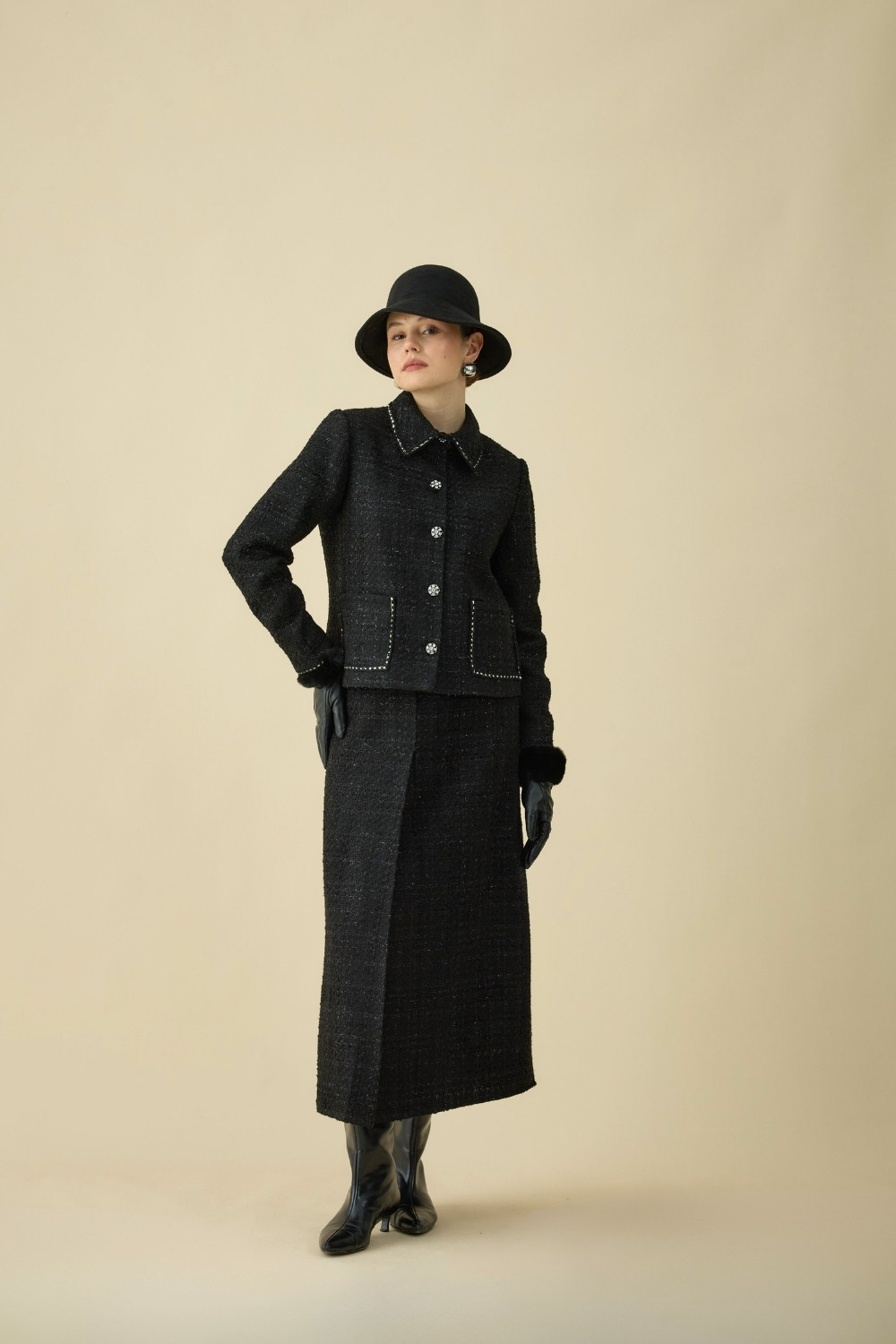 TÜVİT CEKET TAKIM SİYAH - 8