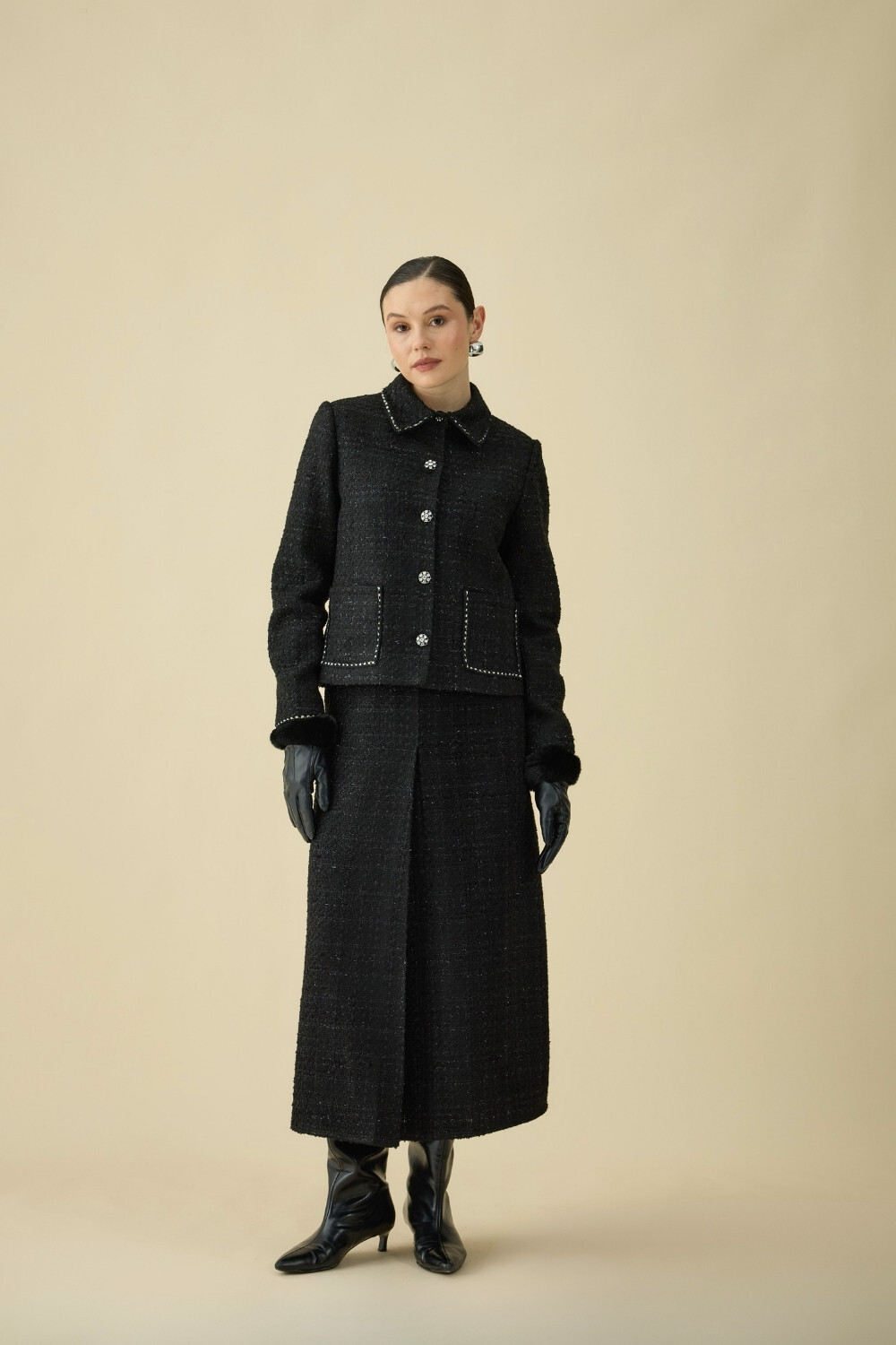 TÜVİT CEKET TAKIM SİYAH - 9