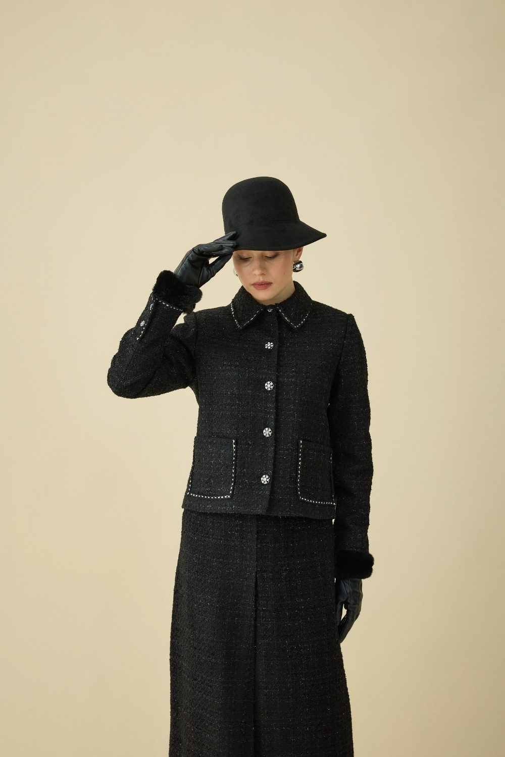 TÜVİT CEKET TAKIM SİYAH - 13