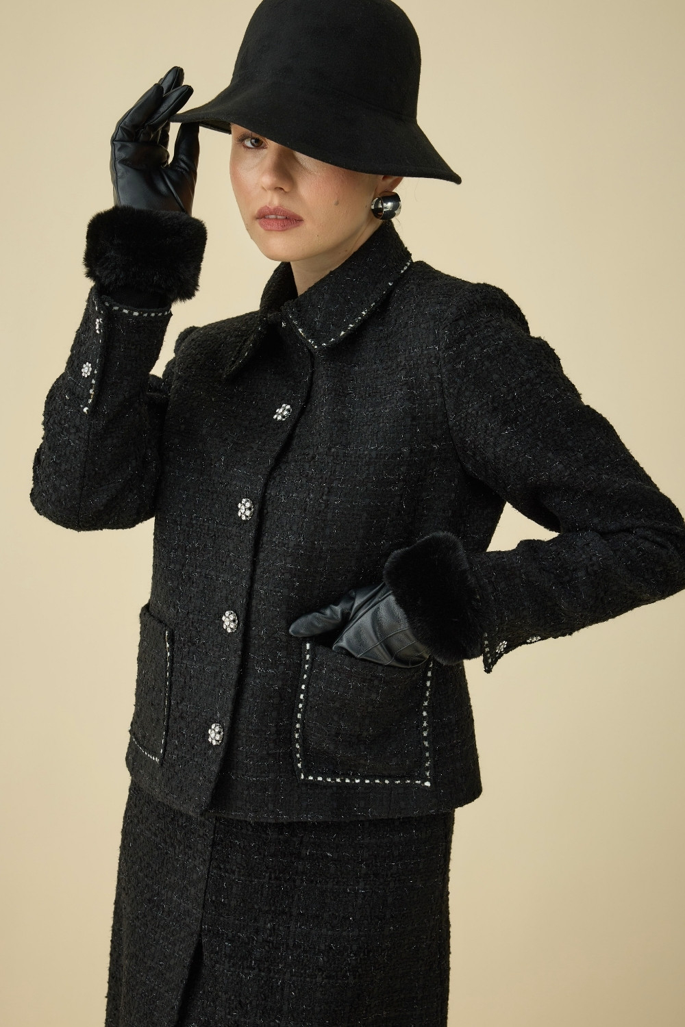 TÜVİT CEKET TAKIM SİYAH - 1