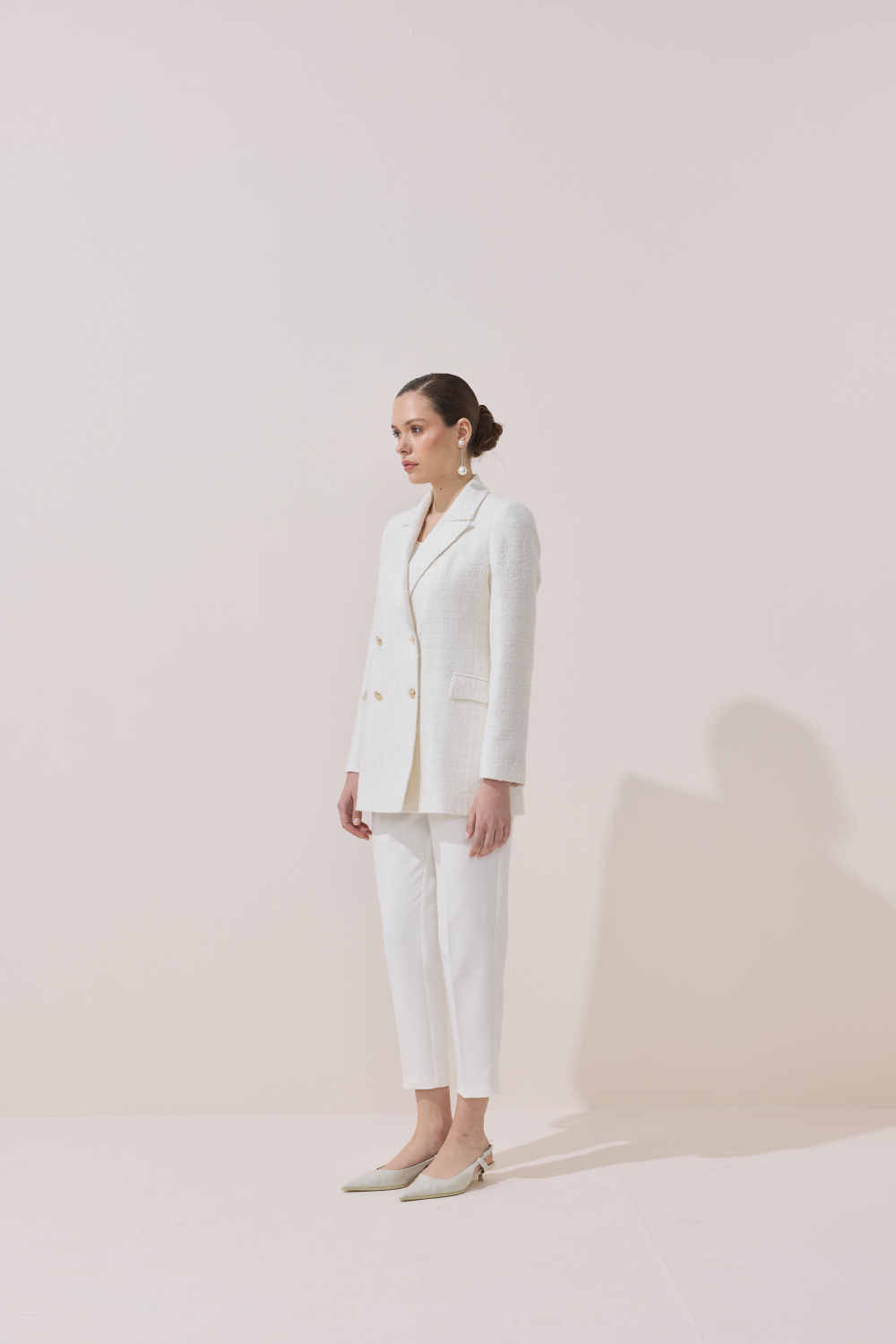 TWEED BLAZER CEKET EKRU - 5