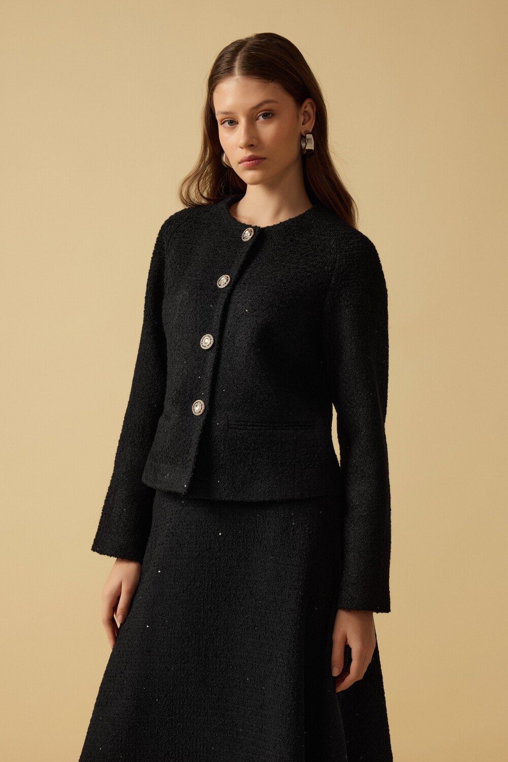 TWEED CEKET SİYAH - 